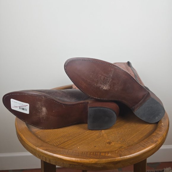 LUCCHESE MEN'S SIZE 14D, MADE IN USA Handmade BROWN Calfskin Western Boots NWT - Picture 8 of 8